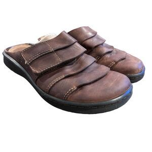 Naot Mens Brown Slide Sandal Slip On Leather Size 43 US 10